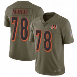 Youth Nike Cincinnati Bengals 78 Anthony Munoz Limited Olive 2017 Salute to Service NFL Jersey