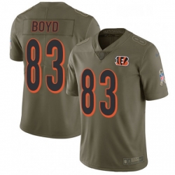 Youth Nike Cincinnati Bengals 83 Tyler Boyd Limited Olive 2017 Salute to Service NFL Jersey