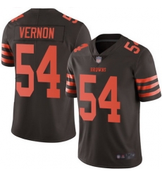 Browns #54 Olivier Vernon Brown Men Stitched Football Limited Rush Jersey