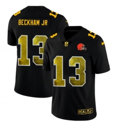 Cleveland Browns 13 Odell Beckham Jr  Men Black Nike Golden Sequin Vapor Limited NFL Jersey