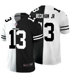 Cleveland Browns 13 Odell Beckham Jr  Men Black V White Peace Split Nike Vapor Untouchable Limited NFL Jersey