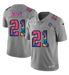 Cleveland Browns 21 Denzel Ward Men Nike Multi Color 2020 NFL Crucial Catch NFL Jersey Greyheather