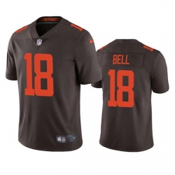 Men Cleveland Browns 18 David Bell Brown Vapor Untouchable Limited Stitched Jerseyy