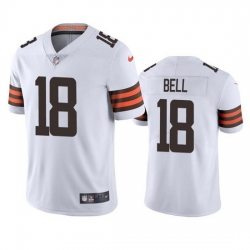 Men Cleveland Browns 18 David Bell White Vapor Untouchable Limited Stitched Jersey