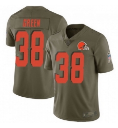 Men Cleveland Browns 38 A.J. Green Brown 2017 Salute To Service Limited Jersey
