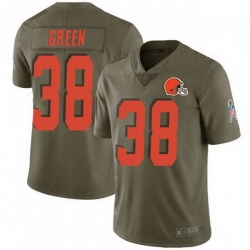 Men Cleveland Browns 38 A.J. Green Brown 2017 Salute To Service Limited Jersey
