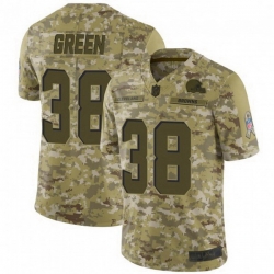 Men Cleveland Browns 38 A.J. Green Brown 2018 Saluto To Service Limited Jersey