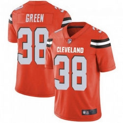 Men Cleveland Browns 38 A.J. Green Orange Vapor Limited Limited Jersey