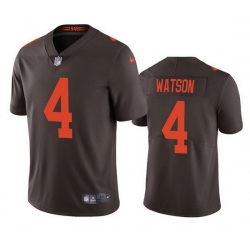 Men Cleveland Browns 4 Deshaun Watson Brown Color Rush Vapor Untouchable Limited Stitched jersey