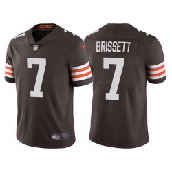 Men Cleveland Browns 7 Jacoby Brissett Brown Vapor Untouchable Limited Stitched jersey