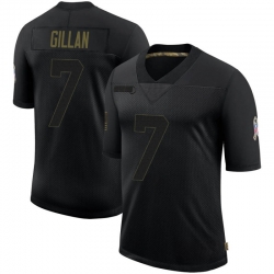 Men Cleveland Browns 7 Jamie Gillan Black Limited 2020 Salute To Service Nike Jersey