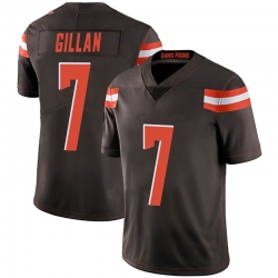 Men Cleveland Browns 7 Jamie Gillan Brown Limited Team Color Vapor Untouchable Nike Jersey