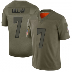 Men Cleveland Browns 7 Jamie Gillan Camo Limited 2019 Salute to Service Nike Jersey
