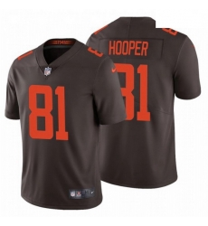 Men Cleveland Browns 81 Austin Hooper 2020 NFL Stitched Alternate Vapor Limited Brown Nike Jersey