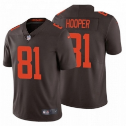Men Cleveland Browns 81 Austin Hooper 2020 NFL Stitched Alternate Vapor Limited Brown Nike Jersey