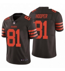 Men Cleveland Browns 81 Austin Hooper NFL Stitched Color Rush Limited Brown Nike Jersey