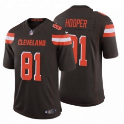 Men Cleveland Browns 81 Austin Hooper NFL Stitched Vapor Untouchable Limited Brown Nike Jersey