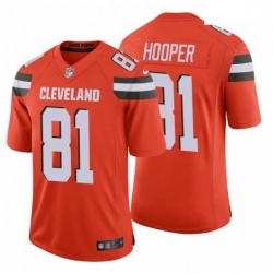 Men Cleveland Browns 81 Austin Hooper NFL Stitched Vapor Untouchable Limited Orange Nike Jersey