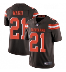 Mens Nike Cleveland Browns 21 Denzel Ward Brown Team Color Vapor Untouchable Limited Player NFL Jersey