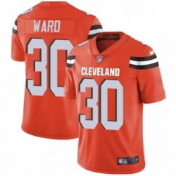 Mens Nike Cleveland Browns 30 Denzel Ward Orange Alternate Vapor Untouchable Limited Player NFL Jersey