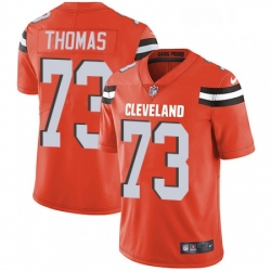 Mens Nike Cleveland Browns 73 Joe Thomas Orange Alternate Vapor Untouchable Limited Player NFL Jersey