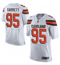 Mens Nike Cleveland Browns 95 Myles Garrett Elite White NFL Jersey