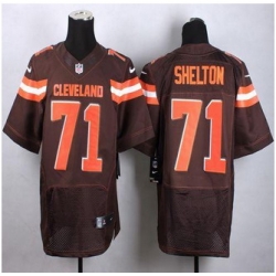 New Cleveland Browns #71 Danny Shelton Brown Team Color Men Stitched NFL New Elite jersey