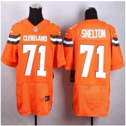 New Cleveland Browns #71 Danny Shelton Orange Alternate Men Stitched NFL New Elite jersey