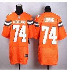 New Cleveland Browns #74 Cameron Erving Orange Alternate Men Stitched NFL New Elite Jersey