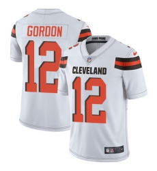 Nike Browns #12 Josh Gordon White Mens Stitched NFL Vapor Untouchable Limited Jersey