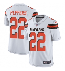 Nike Browns #22 Jabrill Peppers White Mens Stitched NFL Vapor Untouchable Limited Jersey