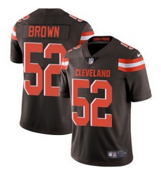 Nike Browns #52 Preston Brown Brown Team Color Mens Stitched NFL Vapor Untouchable Limited Jersey