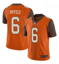 Nike Browns 6 Baker Mayfield Orange Alternate Men Stitched Football Limited City Edtion Jersey