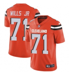 Nike Browns 71 Jedrick Wills JR Orange Alternate Men Stitched NFL Vapor Untouchable Limited Jersey