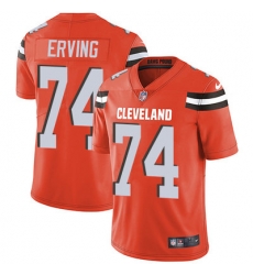 Nike Browns #74 Cameron Erving Orange Alternate Mens Stitched NFL Vapor Untouchable Limited Jersey