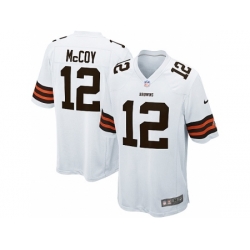 Nike Cleveland Browns 12 Colt McCoy White Game NFL Jersey