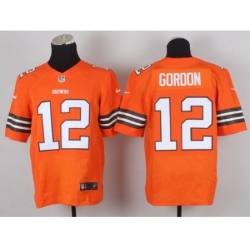 Nike Cleveland Browns 12 Josh Gordon Orange Elite NFL Jersey