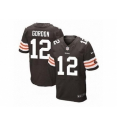 Nike Cleveland Browns 12 Josh Gordon brown Elite NFL Jersey