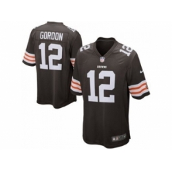 Nike Cleveland Browns 12 Josh Gordon brown game NFL Jersey