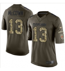 Nike Cleveland Browns #13 Josh McCown Green Men 27s Stitched NFL Limited Salute to Service Jersey