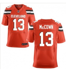 Nike Cleveland Browns #13 Josh McCown Orange Alternate Mens Stitched NFL New Elite Jersey