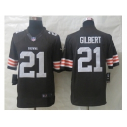 Nike Cleveland Browns 21 Justin Gilbert Brown Limited NFL Jersey