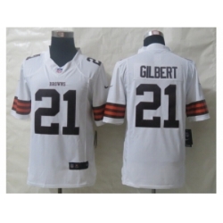 Nike Cleveland Browns 21 Justin Gilbert White Limited NFL Jersey