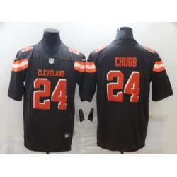 Nike Cleveland Browns 24 Nick Chubb Brown Vapor Untouchable Limited Jersey