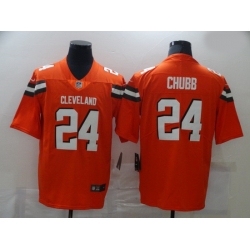 Nike Cleveland Browns 24 Nick Chubb Orange Vapor Untouchable Limited Jersey
