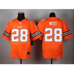 Nike Cleveland Browns 28 Terrance West orange Elite NFL Jersey