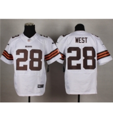 Nike Cleveland Browns 28 Terrance West white Elite NFL Jersey
