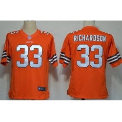 Nike Cleveland Browns 33 Trent Richardson Orange Game NFL Jersey
