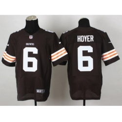 Nike Cleveland Browns 6 Brian Hoyer Brown Elite NFL Jersey