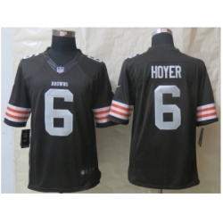 Nike Cleveland Browns 6 Brian Hoyer Brown Limited NFL Jersey